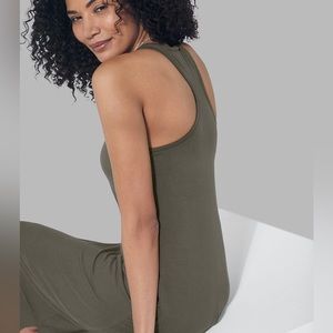 Soma Racerback Maxi Dress With Built-In Bra Size Medium Dark Olive Never worn